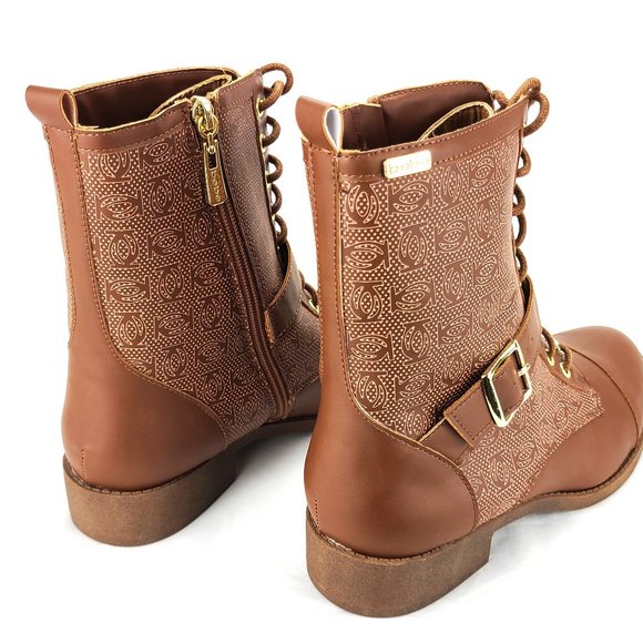 Bebe Women's Ofeibea Logo Ankle Boots Comba size 8 - Picture 7 of 10